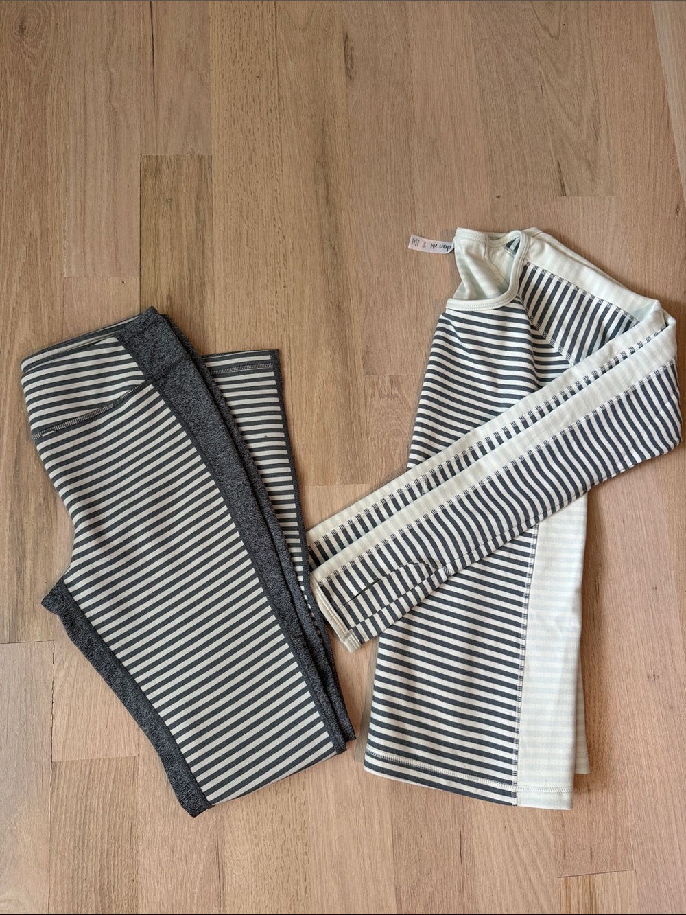 Kyodan Striped Active Set - Blue & Ivory
